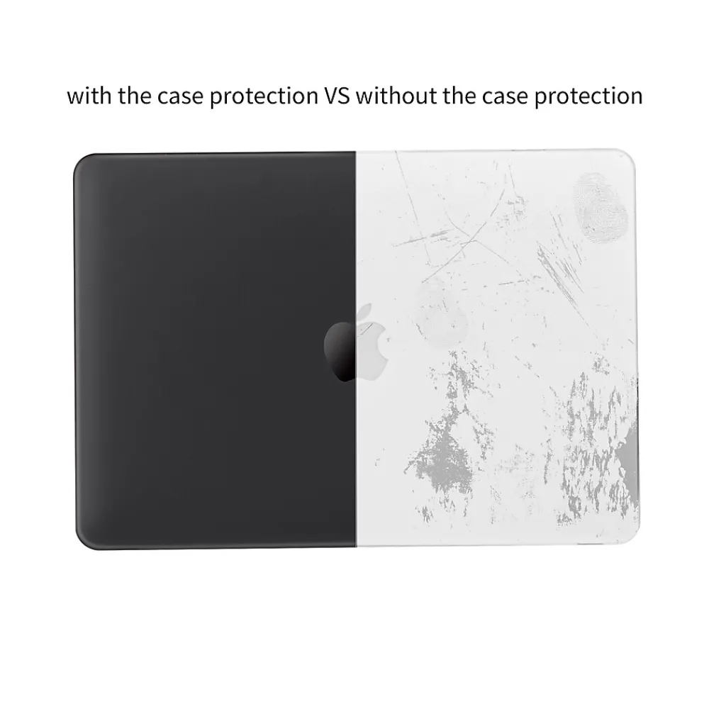 Laptop Case with Keyboard Cover and Screen Protector, Black, Plastic (TP-BK-K-MP13M1)<TechProtectus