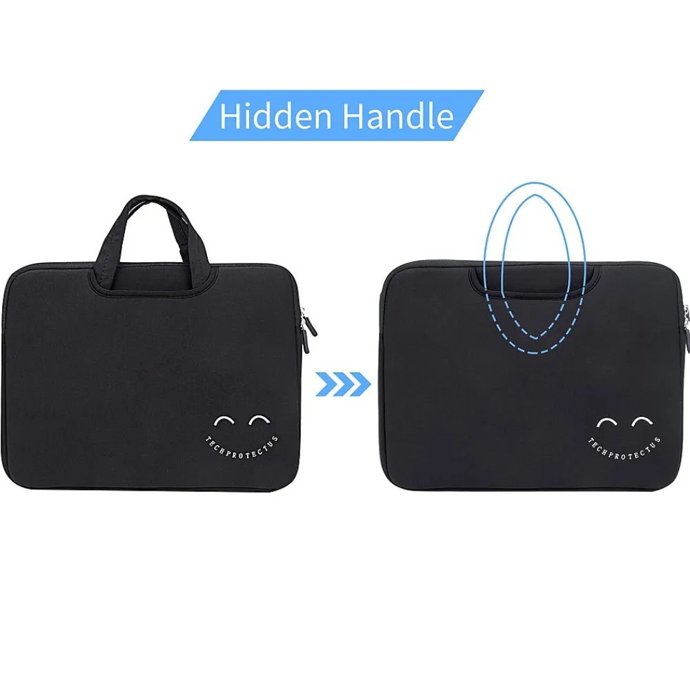 Neoprene Laptop Sleeve for 11.6 & 12" Laptops, Black (TP-BK-NS11)<TechProtectus