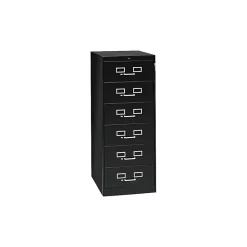 File Cabinets*Tennsco Flat File Cabinet, Lockable, 52"H x 21.25"W x 28.5"D, Black (CF669BK)