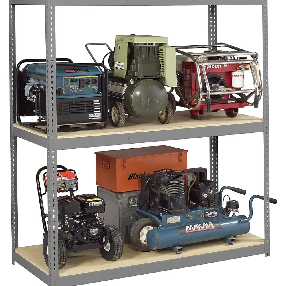 Shelving*Tennsco Z-Line Long Span Shelving Unit, Supports 6,000 lb., Medium Grey, 84"H x 60"W x 24"D (TNN-ZL7-6024-3D)