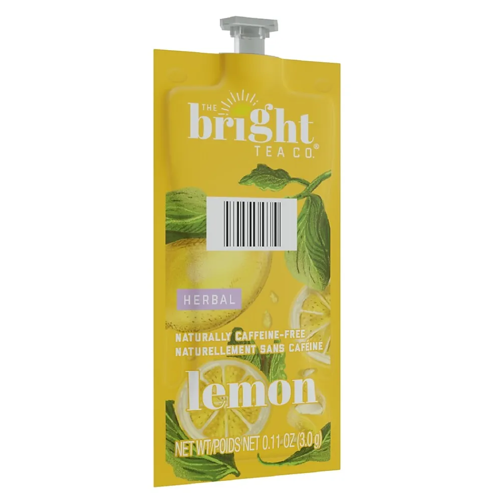 Bright Tea THE CO. Lemon Herbal Tea FLAVIA Freshpacks, 100/Carton (B502)