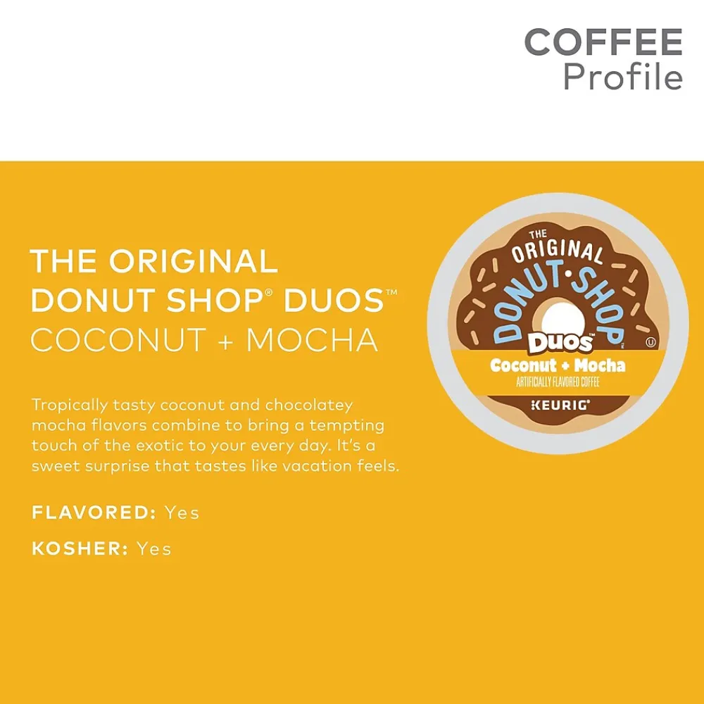 The Original Donut Shop Coconut Mocha Coffee, Medium Roast, 0.34 oz. Keurig® K-Cup® Pods, 24/Box (6248)