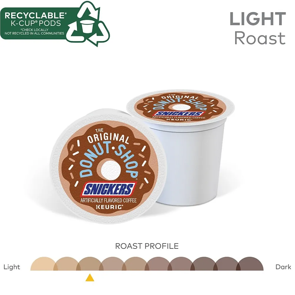 The Original Donut Shop Snickers Coffee Keurig® K-Cup® Pods, Light Roast, 48/Box (5000373541)