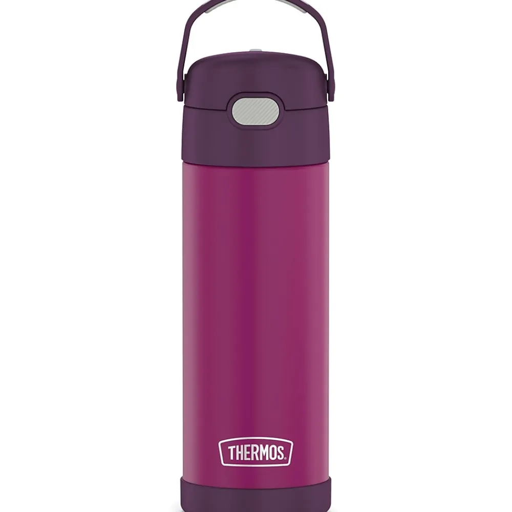 Thermos FUNtainer Stainless Steel Vacuum Insulated Water Bottle, 16 oz., Red Violet (THRF41101RV6)
