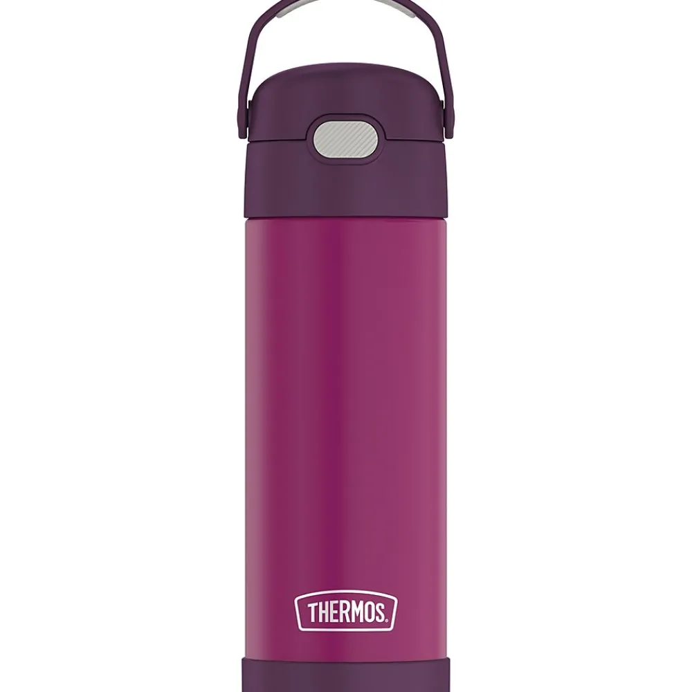 Thermos FUNtainer Stainless Steel Vacuum Insulated Water Bottle, 16 oz., Red Violet (THRF41101RV6)