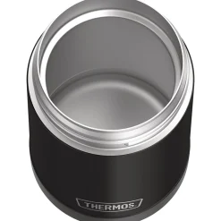 Lunch Totes & Water Bottles|Thermos FUNtainer Stainless Steel Vacuum-Insulated Food Jar with Folding Spoon, 16-Oz., Black Matte (F31101BK6)