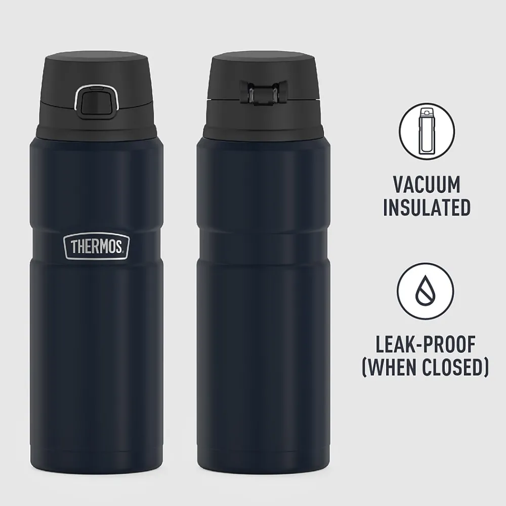 King Stainless Steel Vacuum Insulated Travel Mug, 24 oz., Midnight Blue (THRSK4000MDB4)<Thermos Online
