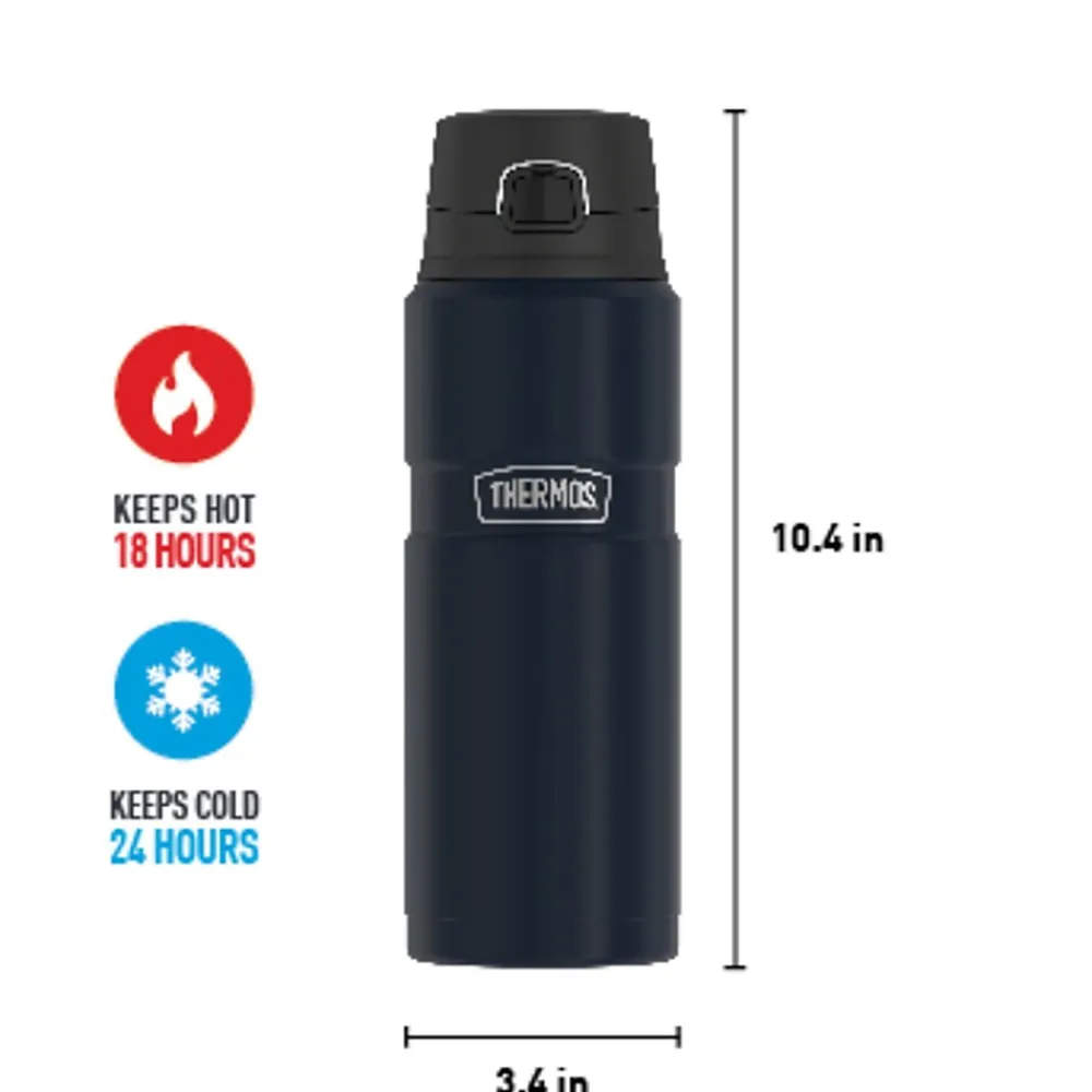 King Stainless Steel Vacuum Insulated Travel Mug, 24 oz., Midnight Blue (THRSK4000MDB4)<Thermos Online