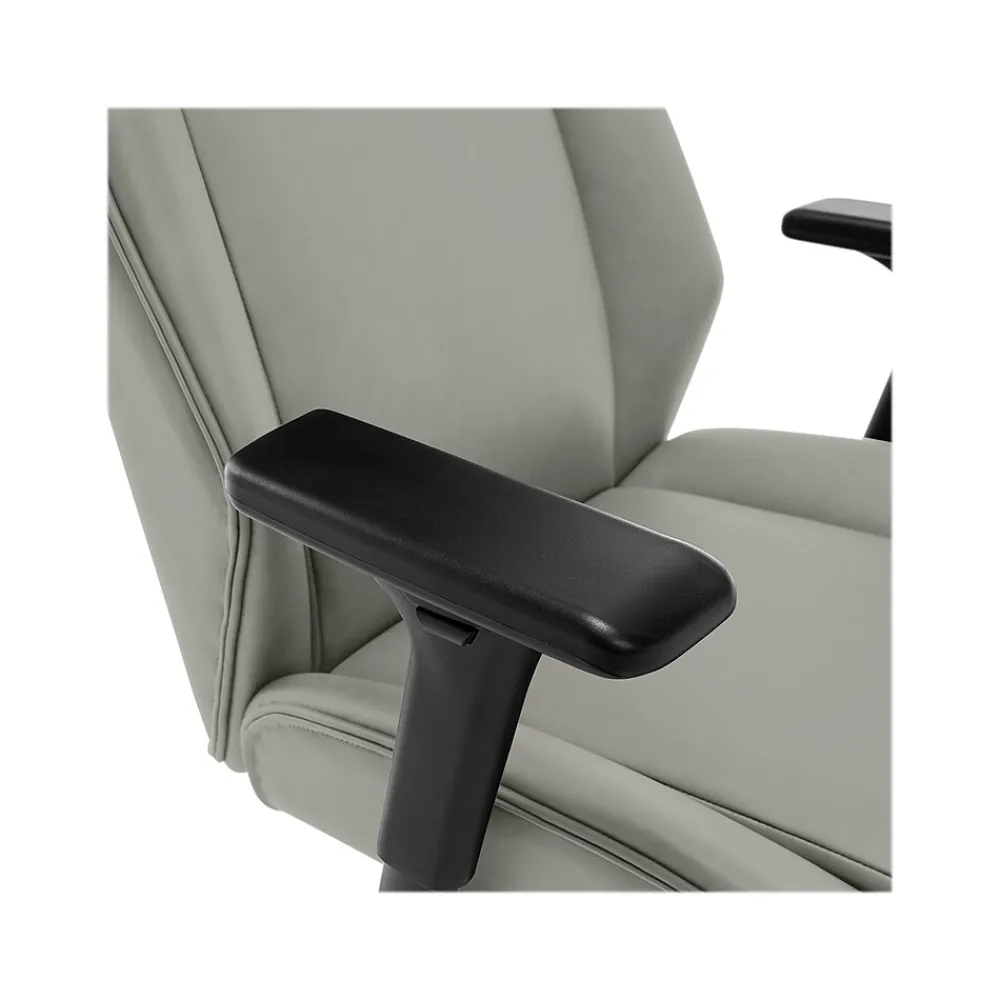 Office Chairs*Thomasville Furniture Darius Ergonomic Bonded Leather Swivel Executive Chair, Gray (51490-GRY)