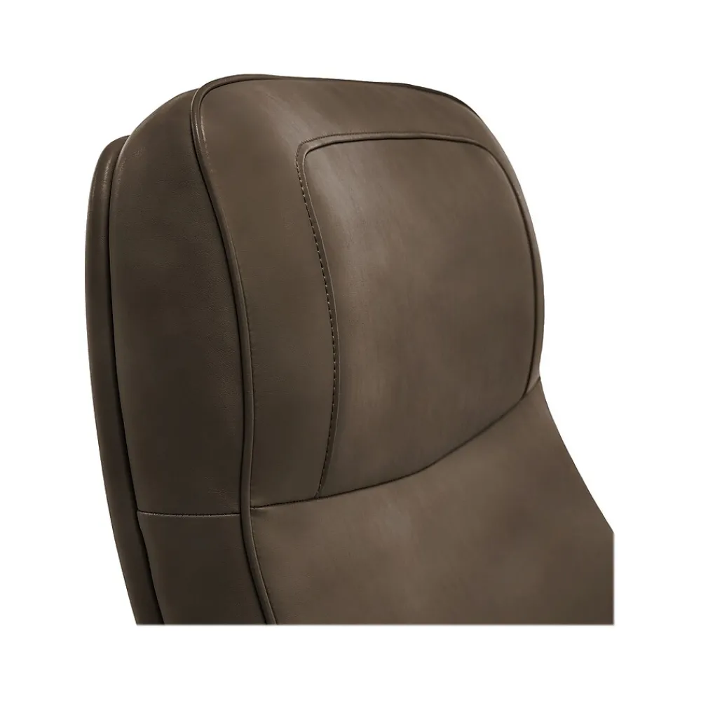 Office Chairs*Thomasville Furniture Lockhart Ergonomic Bonded Leather Swivel Executive Chair, Brown (51494-BRN)