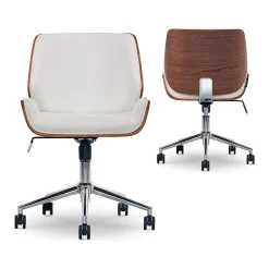 Office Chairs*Thomasville Furniture Sansovino Fabric Task Chair, White/Brown (60067)