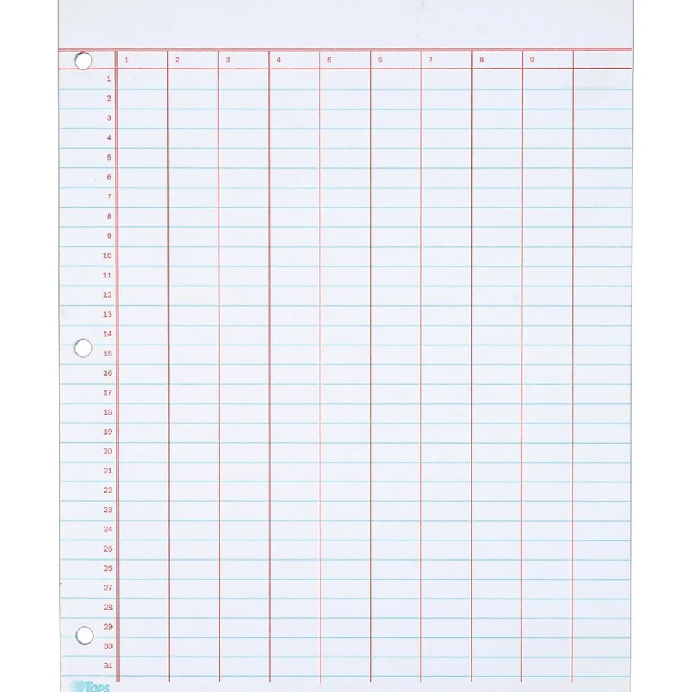 Notepads|TOPS Data Notepad, 8-1/2" x 11", White, 50 Sheets/Pad (3619)