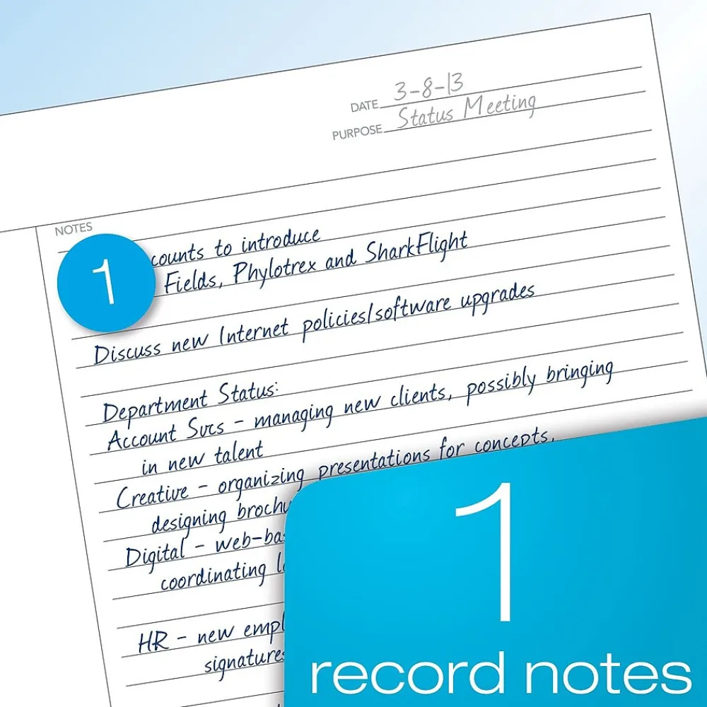 Notepads|TOPS FocusNotes Steno Pad, 6" x 9", White, 80 Sheets/Pad (90222)