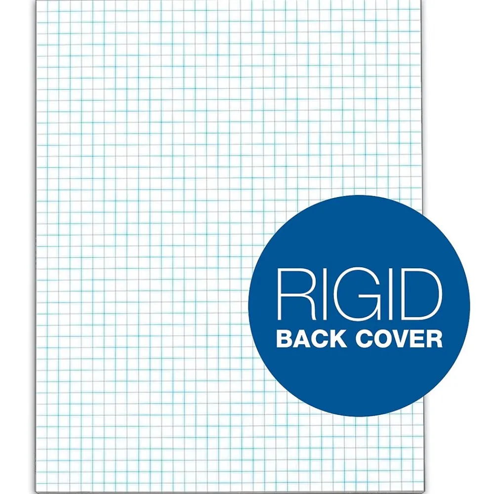 Notepads|TOPS Graph Pad, 8.5" x 11", Graph, White, 50 Sheets/Pad (TOP 33041)