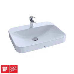 Toto Arvina Vessel Vitreous China Bathroom Sink, Cotton White (LT416G#01)