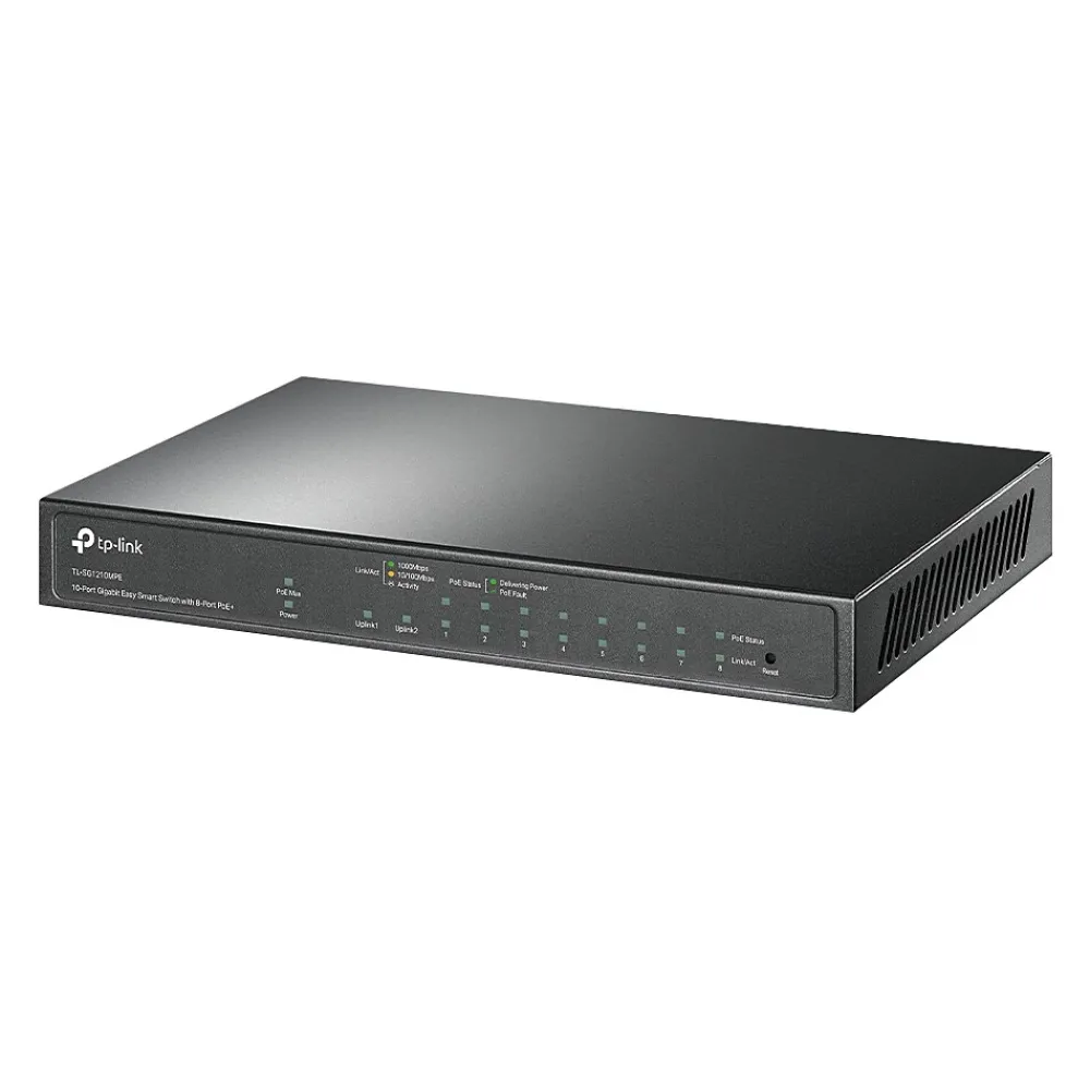 Best TP-LINK 10-Port Gigabit Ethernet PoE Smart Switch, Black (TL-SG1210MPE)