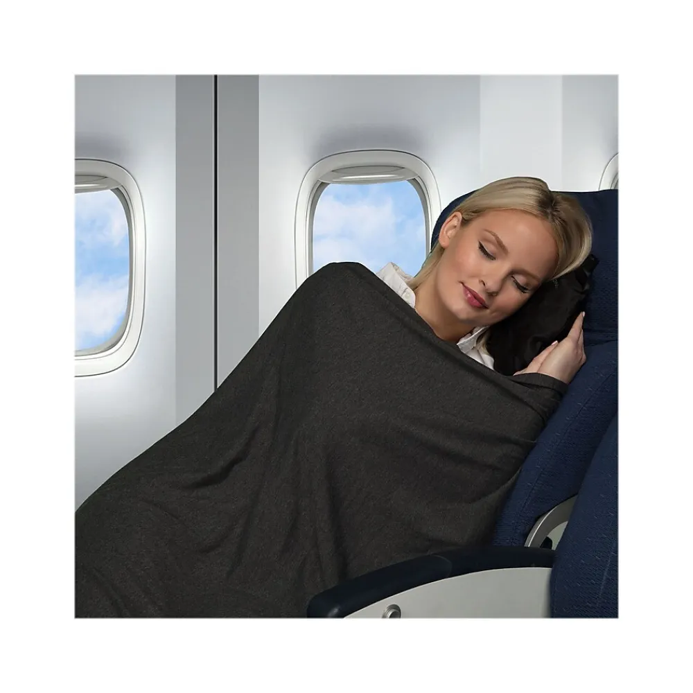 Fabric Travel Blanket, 60", Gray Heather (13514-51T)<Travelon New