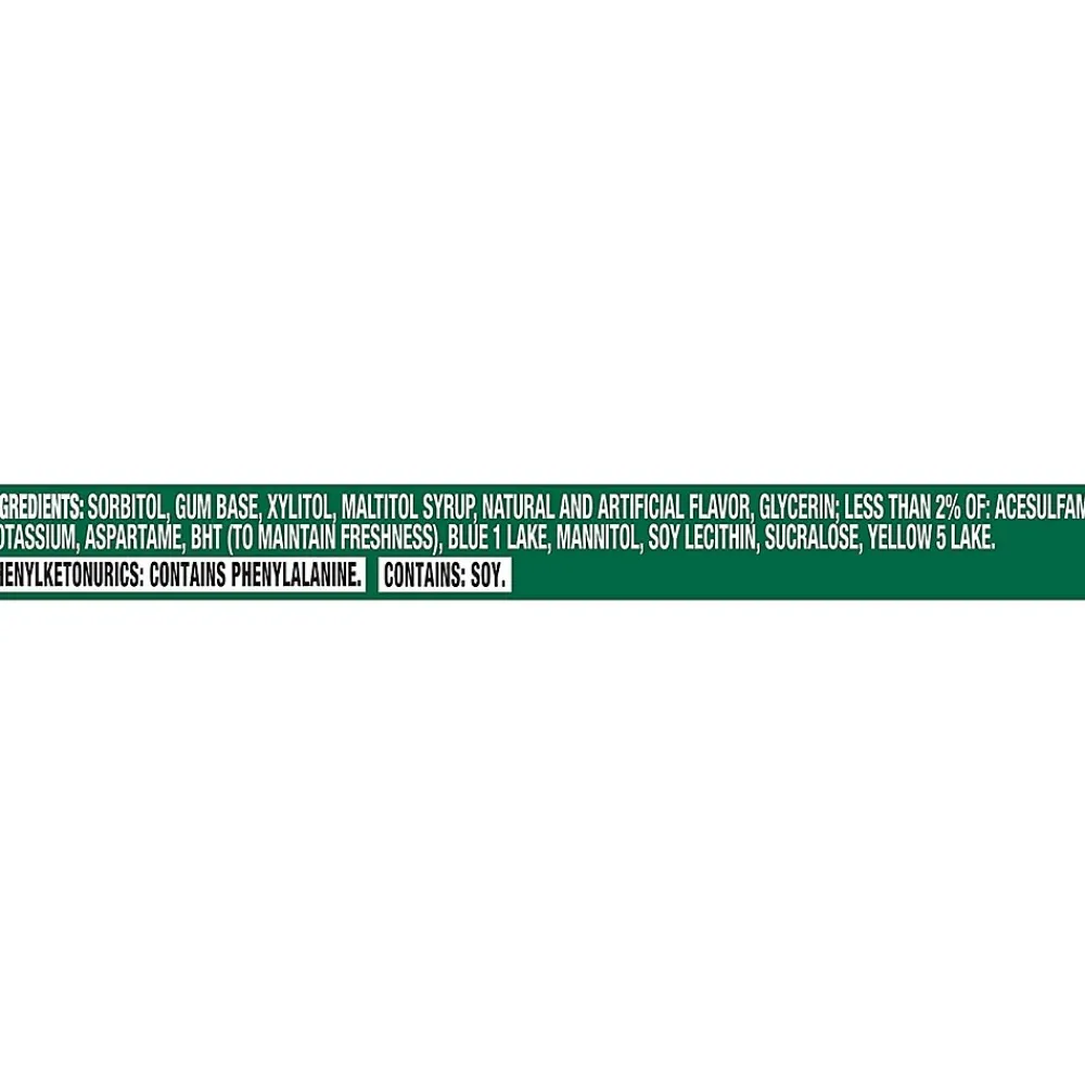 Trident Sugar Free Spearmint Gum, 14 Pieces/Pack, 12/Box (MOZ01106)