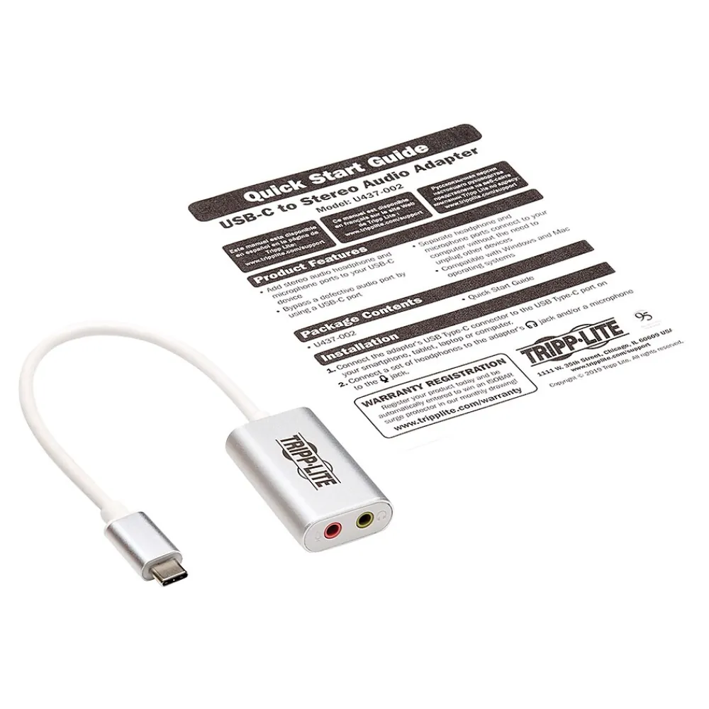 Tripp Lite USB C Male/Female, Silver (U437-002)