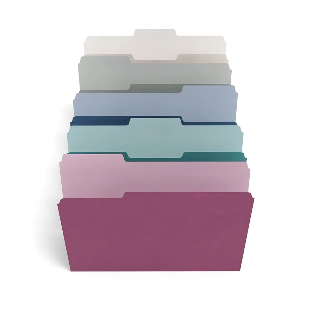 File Folders|TRU RED ™ File Folders, 3-Tab, Letter Size, Assorted Jewel Tone Colors, 100/Pack (TR58172)