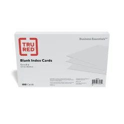 Index Cards*TRU RED â„¢ Index Cards, 5" x 8", White, 100 Cards/Pack (TR51017 )