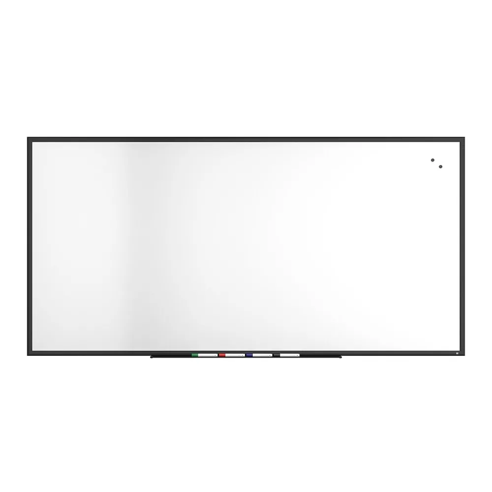 Dry Erase*TRU RED ™ Magnetic Porcelain Dry Erase Board, Black Frame, 8' x 4' (TR61191)