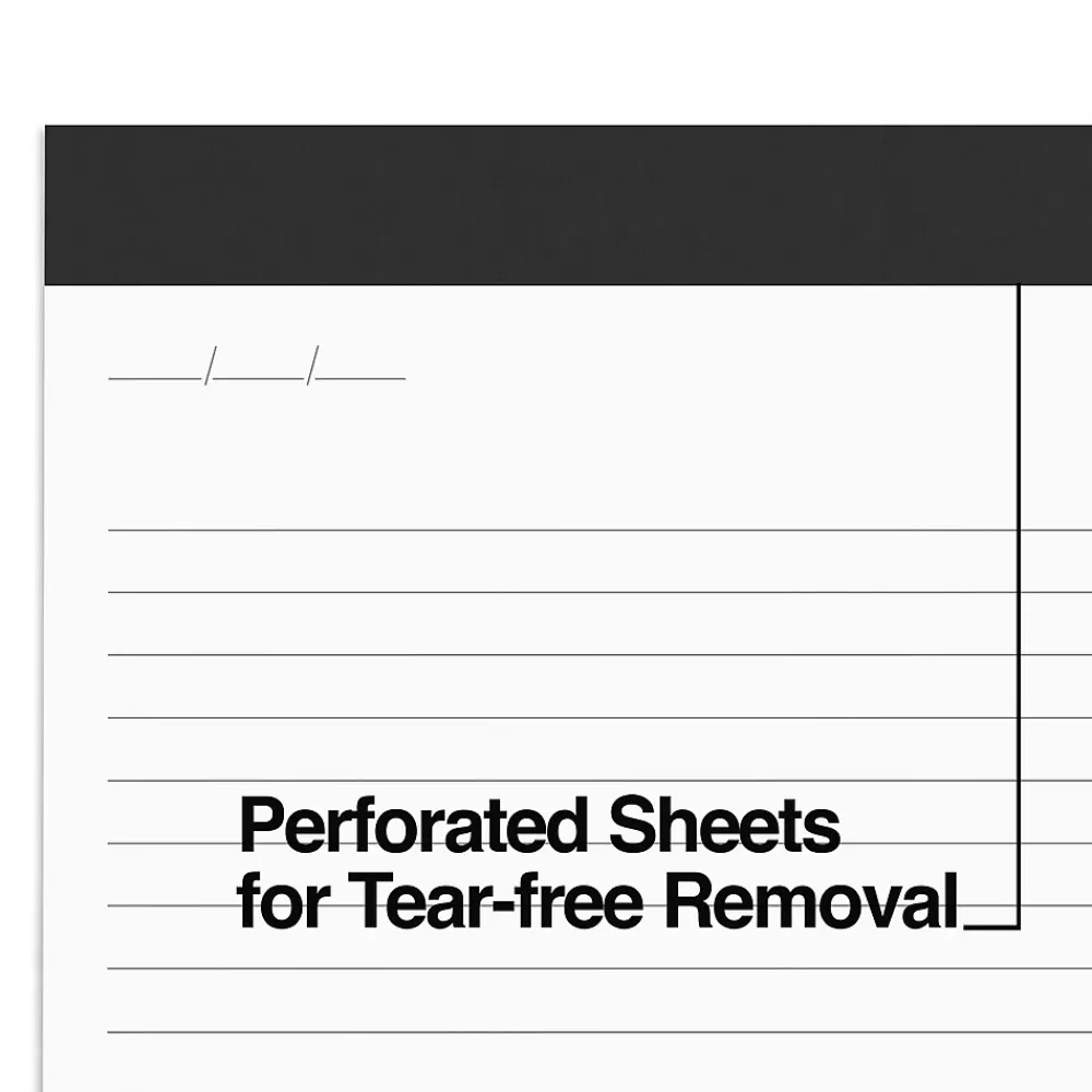 Notepads|TRU RED ™ Notepads, 8.5" x 11.75", Wide Ruled, , 50 Sheets/Pad, 12 Pads/Pack (TR57382) White