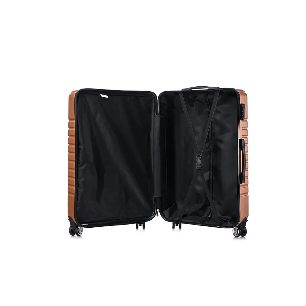 Hardside Spinner Carry-On Luggage Set, TSA Checkpoint Friendly, Bronze Gold (S0567-03PC-BRGL)<TUCCI Best