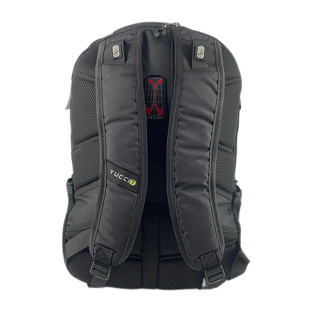 TUCCI HITCHHIKER Laptop Backpack, Medium, Black (T0569)