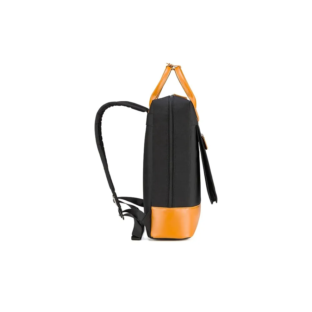 TUCCI Laptop Backpack, Medium, Black (T0636)