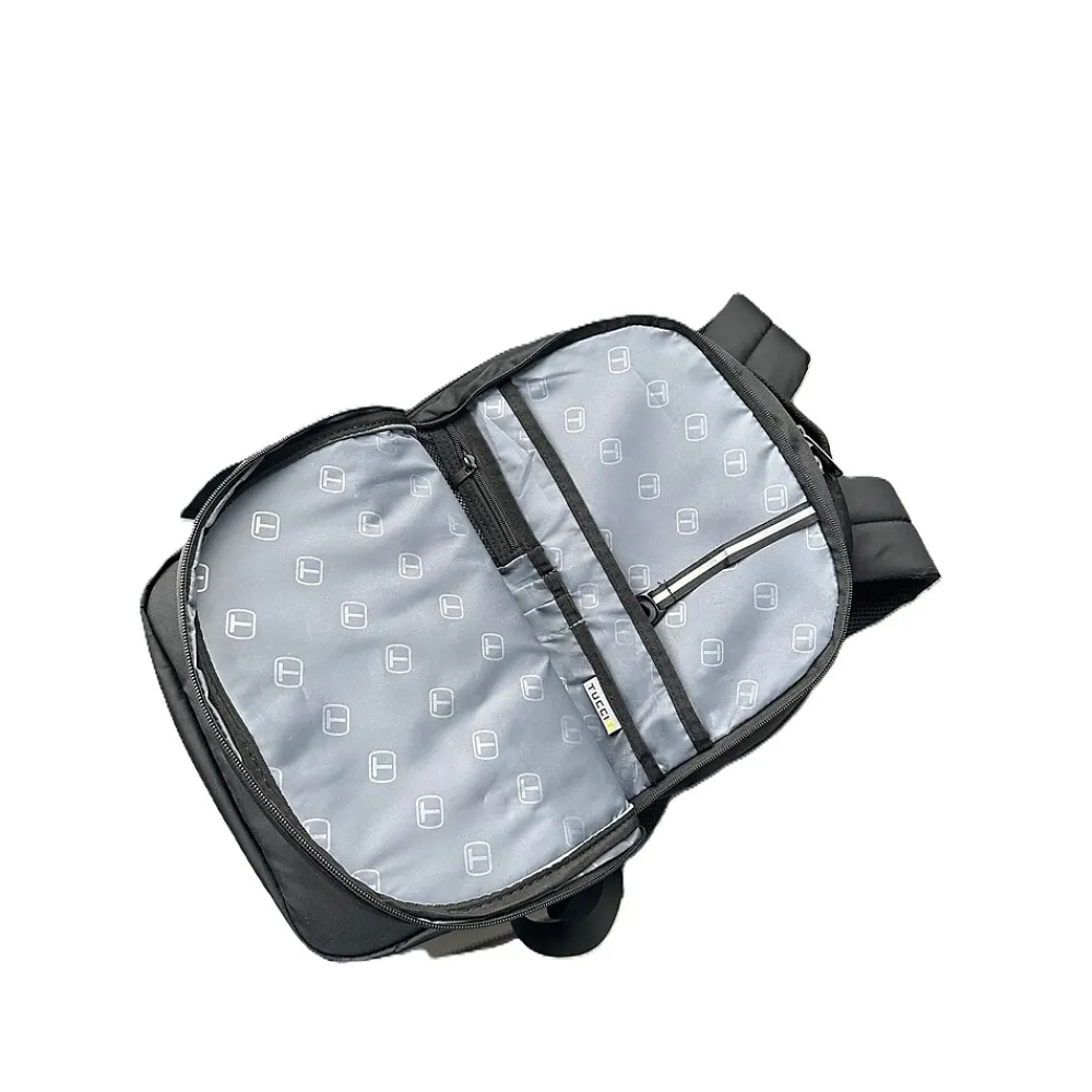 TUCCI Laptop Backpack, Medium, Black (T0563)