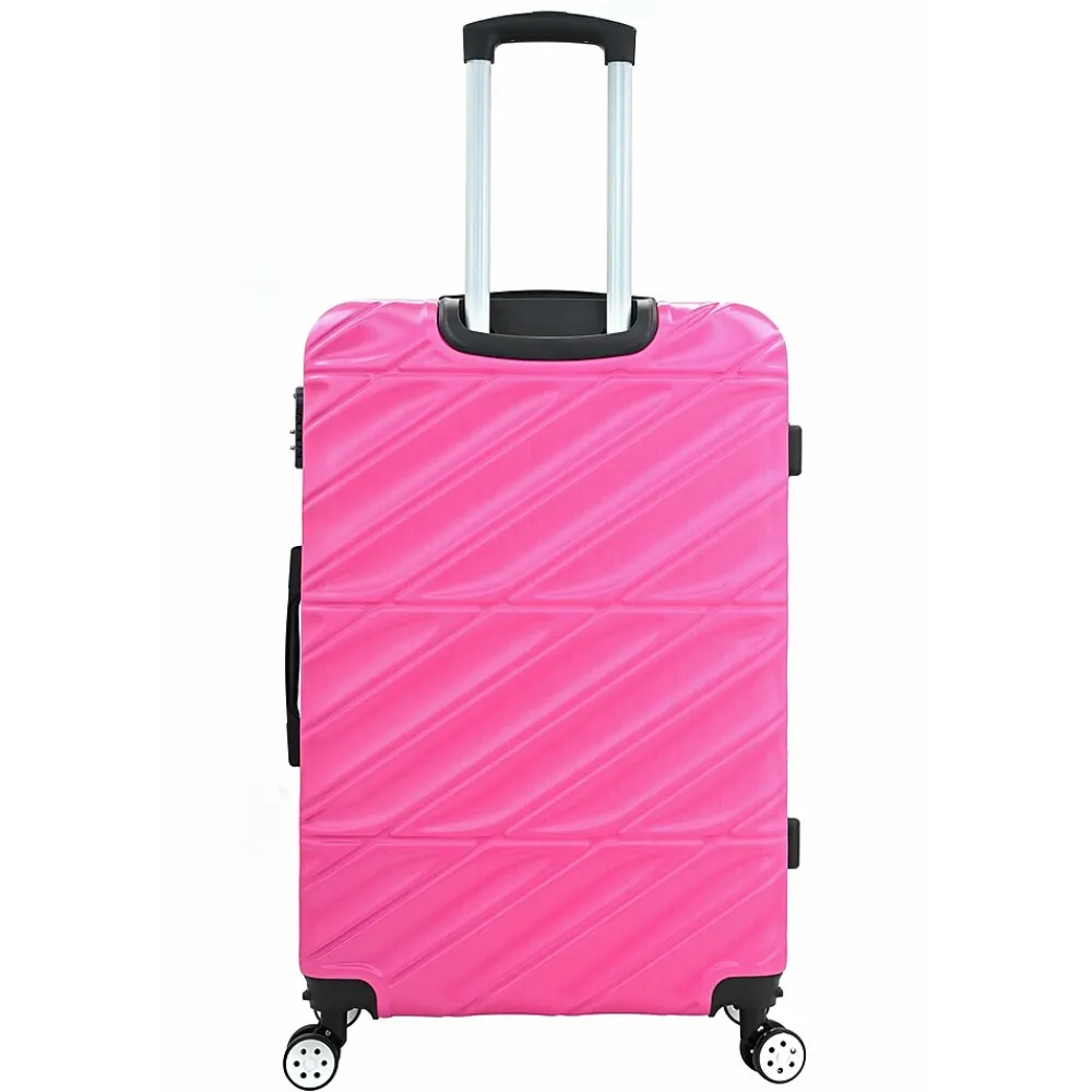 4-Piece Hardside Spinner Carry-On Luggage Set, TSA Checkpoint Friendly, Fushcia (T0533-04PC-FUSH)<TUCCI Sale