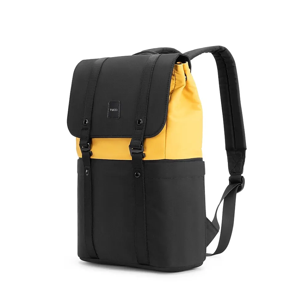 TUCCI VentureSack Laptop Backpack, Medium, Black (T0639)