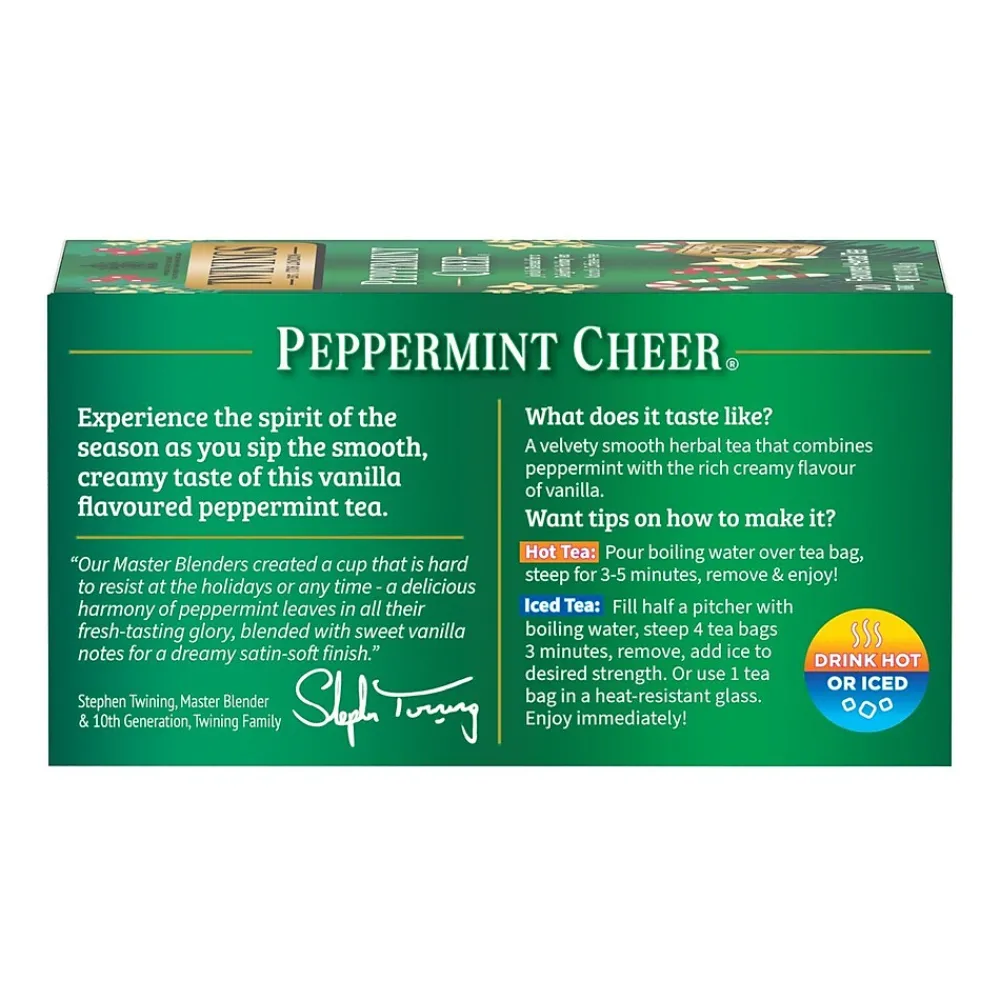 Twinings of London Decaf Peppermint Herbal Tea Bags, 20/Box (F14721)