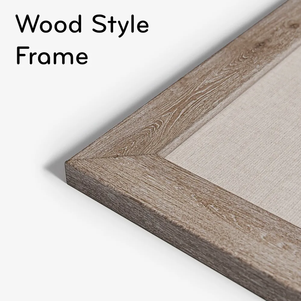 Bulletin*U Brands Linen Bulletin Board, Wood Frame, 6' x 4' (4897U00-01)