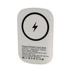MagSafe Wireless USB Type-C Power Bank, 5000mAh, Matte White (UBW020923)<UltraBlu Clearance