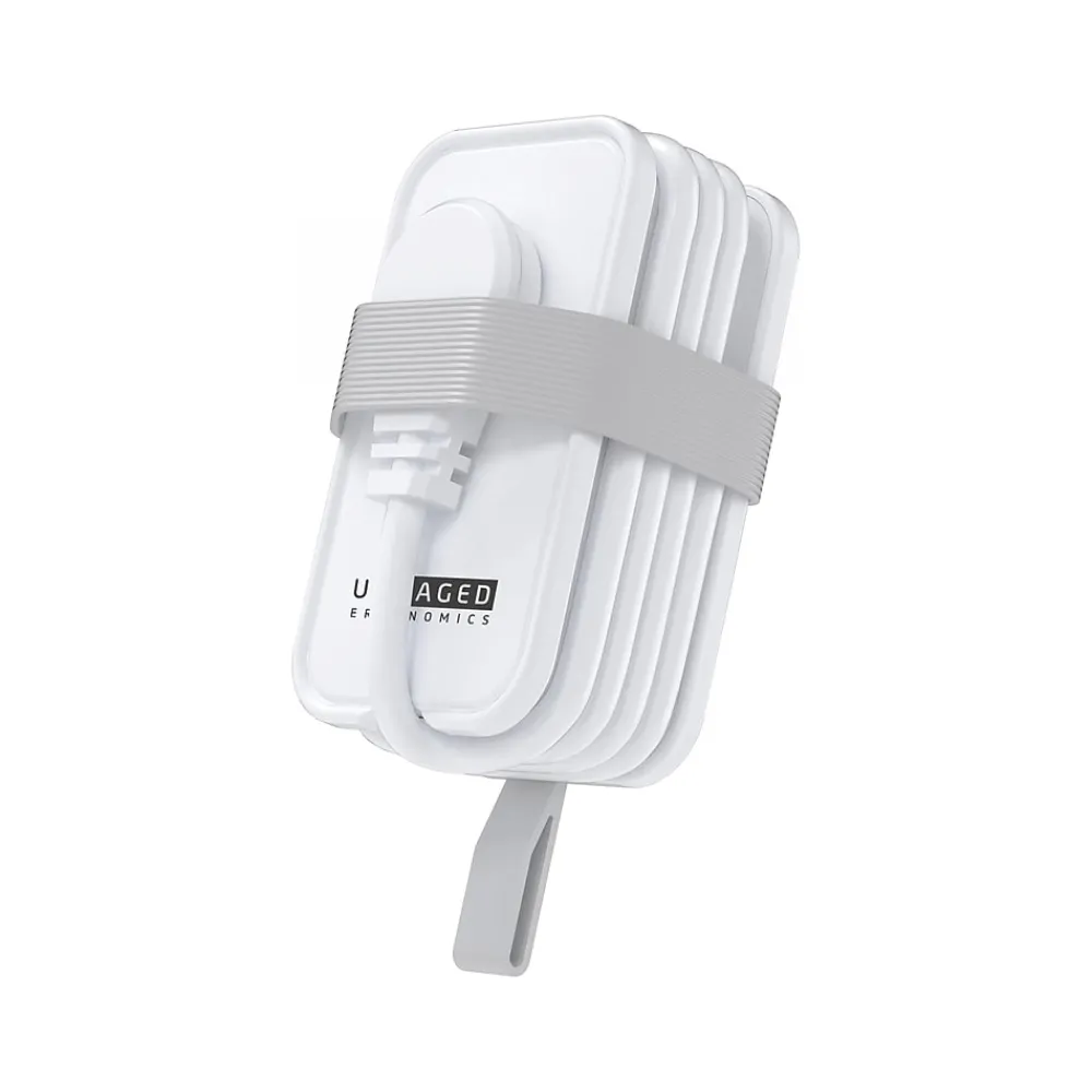 Uncaged Ergonomics 3-Outlet 3-USB Port Power Strip, 3', White (TC-w)