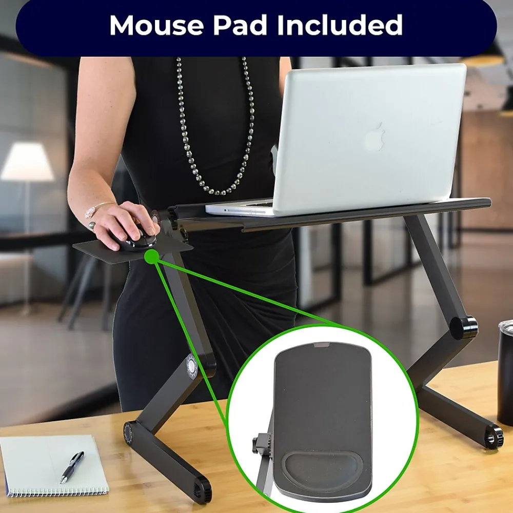 WorkEZ Cool Laptop Riser, Black (WECB)<Uncaged Ergonomics