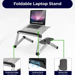 WorkEZ Cool Laptop Riser, 18 x 11”, Silver (WECs)<Uncaged Ergonomics Discount