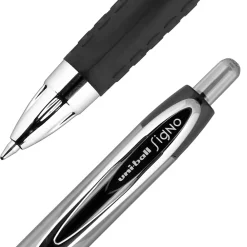 Pens|uni-ball 207 Retractable Gel Pens, Medium Point, 0.7mm, Black Ink, 36/Box (1921063)