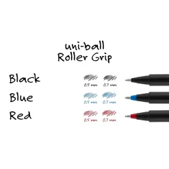 Pens|uni-ball Deluxe Rollerball Pens, Micro Point, Black Ink, 12/Pack (60025)