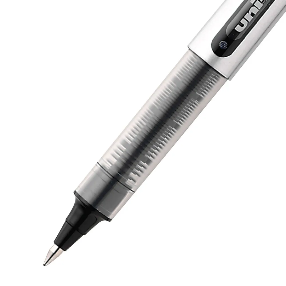 Pens|uni-ball Vision Rollerball Pens, Fine Point, 0.7mm, Black Ink, Dozen (60126)