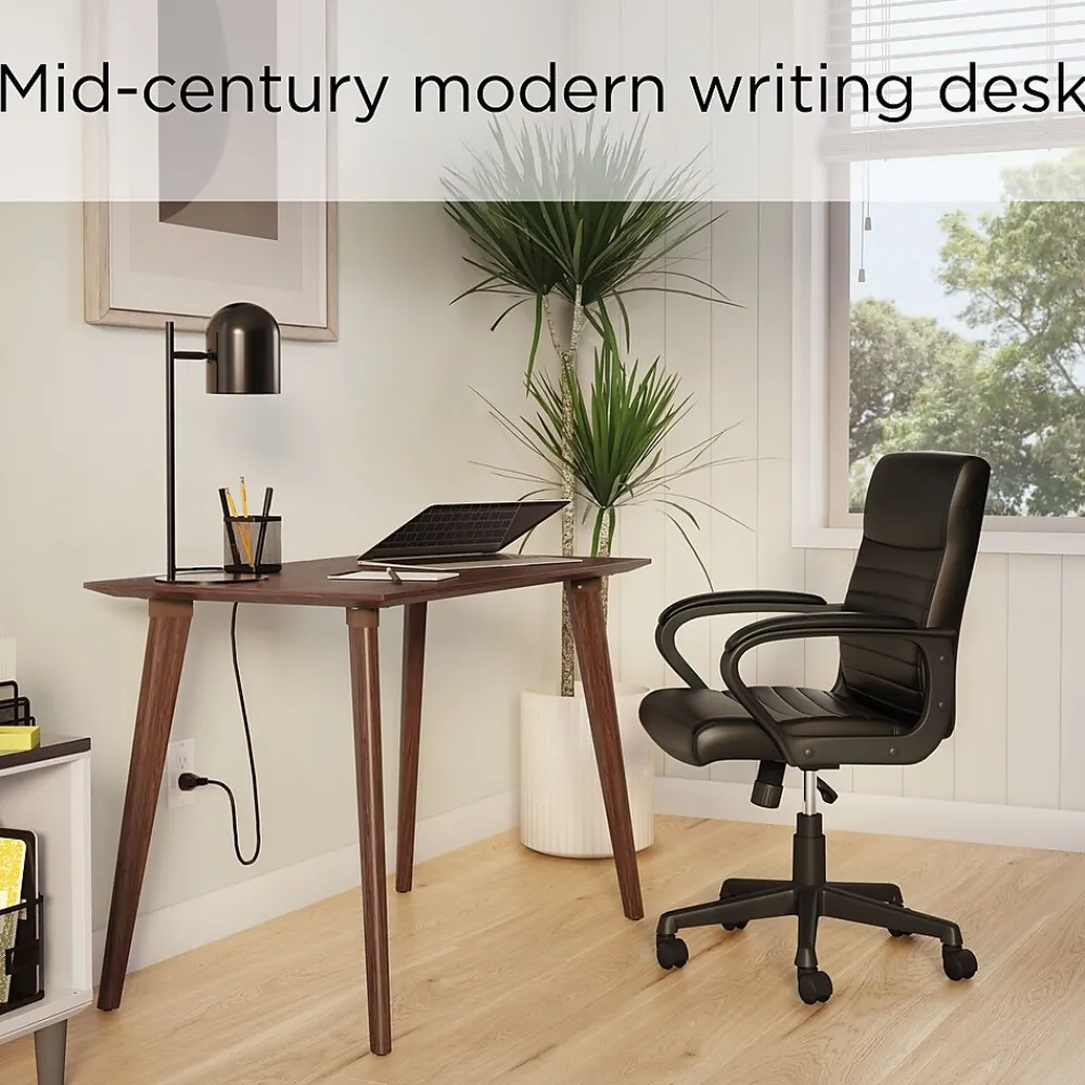 Office Desks*Union & Scale ™ MidMod 42"W Writing Desk, Espresso (UN60412-CC)