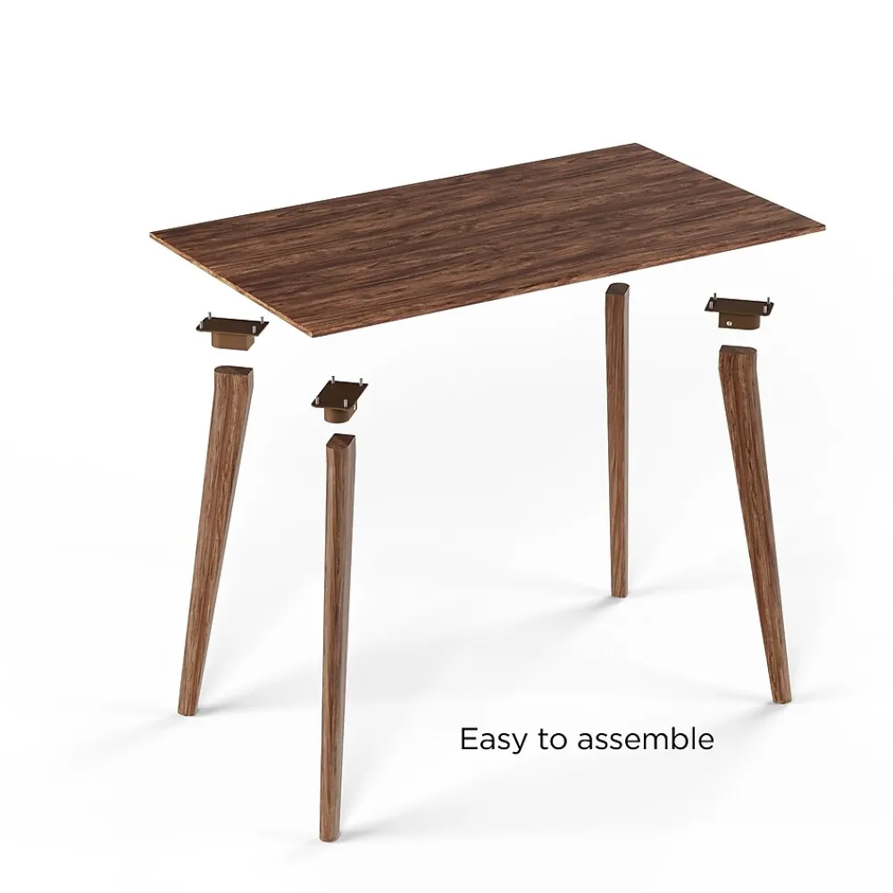 Office Desks*Union & Scale ™ MidMod 42"W Writing Desk, Espresso (UN60412-CC)
