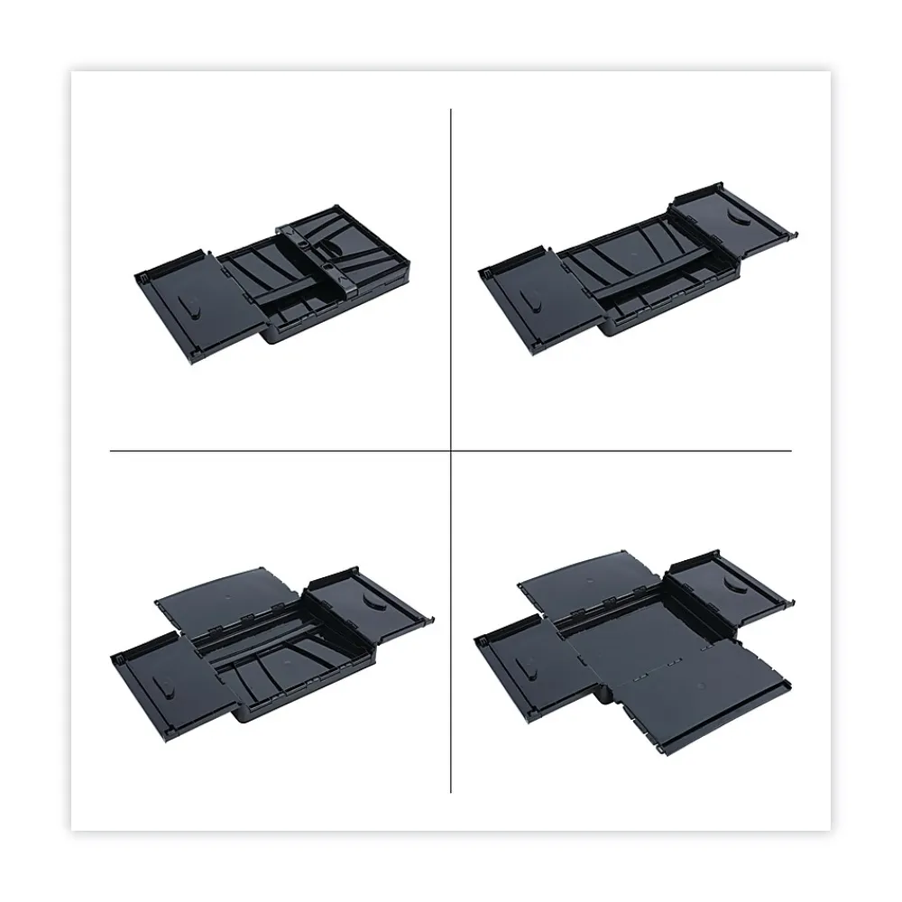 File Storage|Universal Collapsible Crate, 17 1/4 X 14 1/4 X 10 1/2, Black/gray, 2/pack