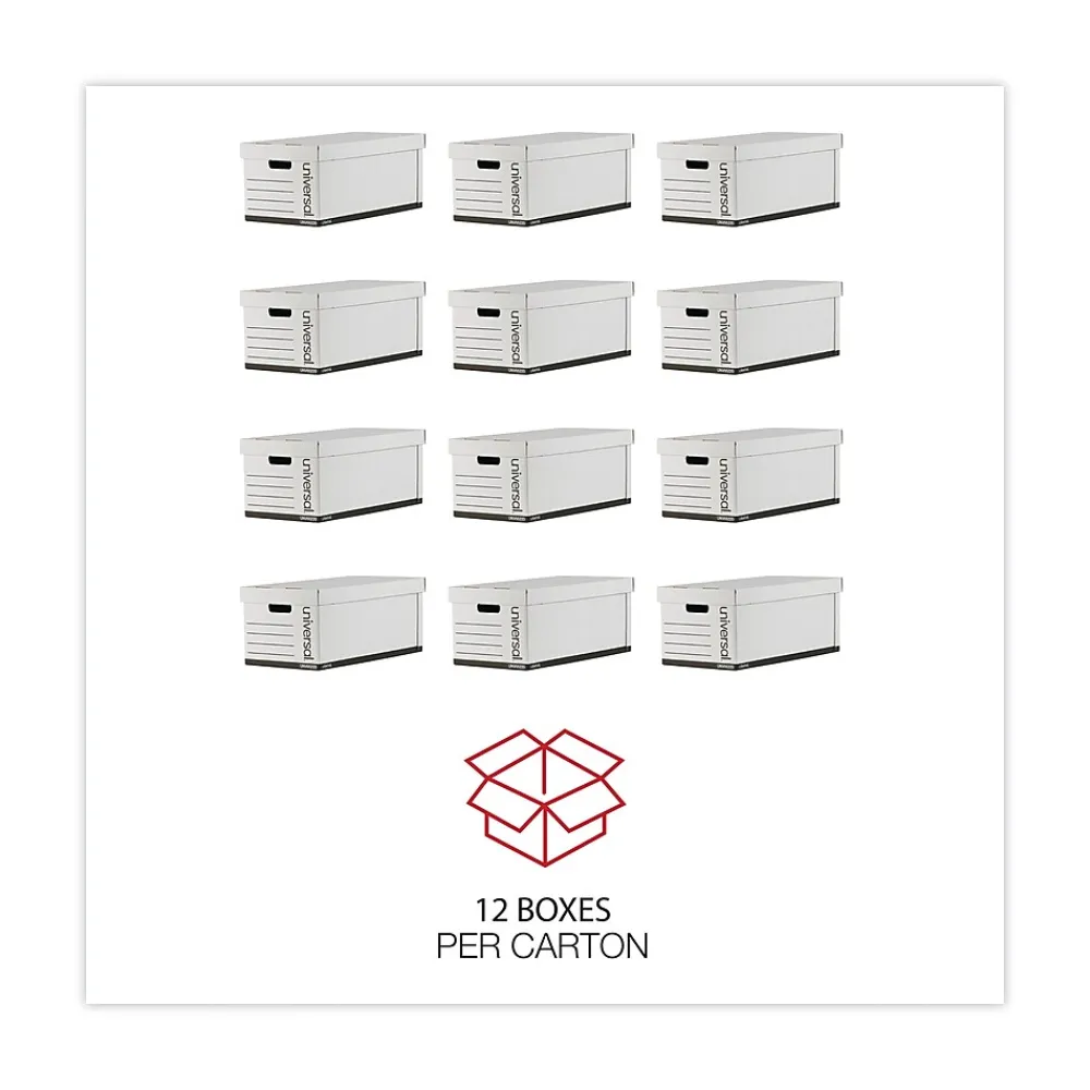File Storage|Universal Corrugated File Box with Lift Off Lid, 12/Carton (UNV95220)