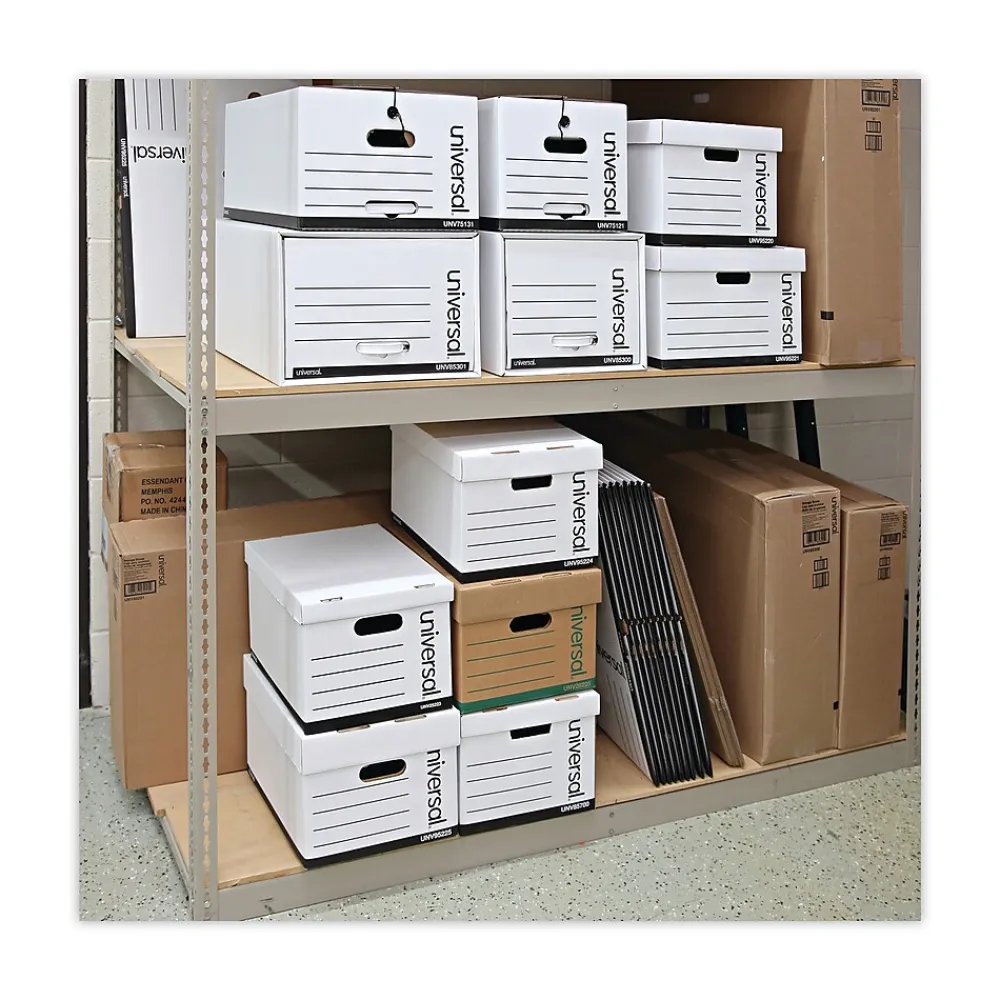 File Storage|Universal Corrugated File Box with Lift Off Lid, 12/Carton (UNV95220)