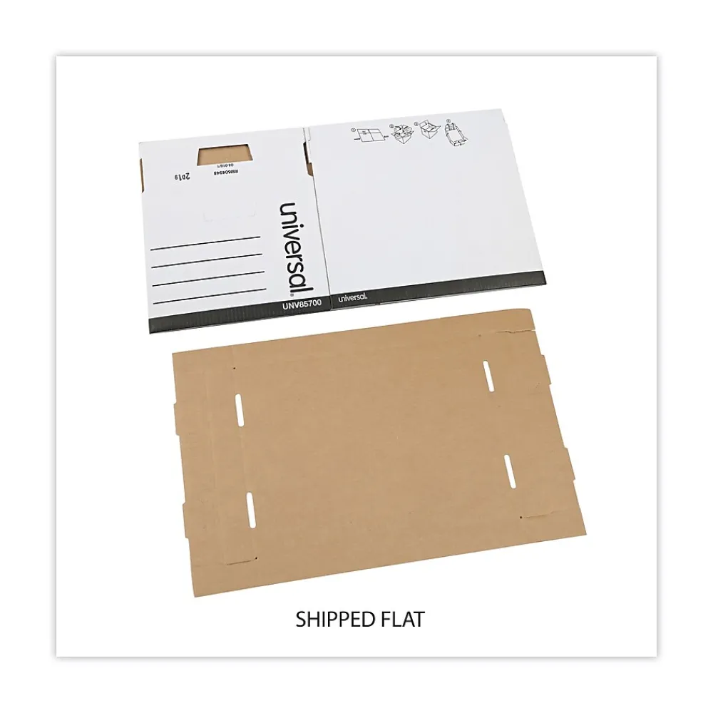 File Storage|Universal File Box, Letter/Legal Size, White, 12/Carton (UNV85700)