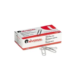 Clips & Fasteners|Universal Jumbo Paper Clips, Silver, 100 Clips/Pack, 10/Pack(72240)