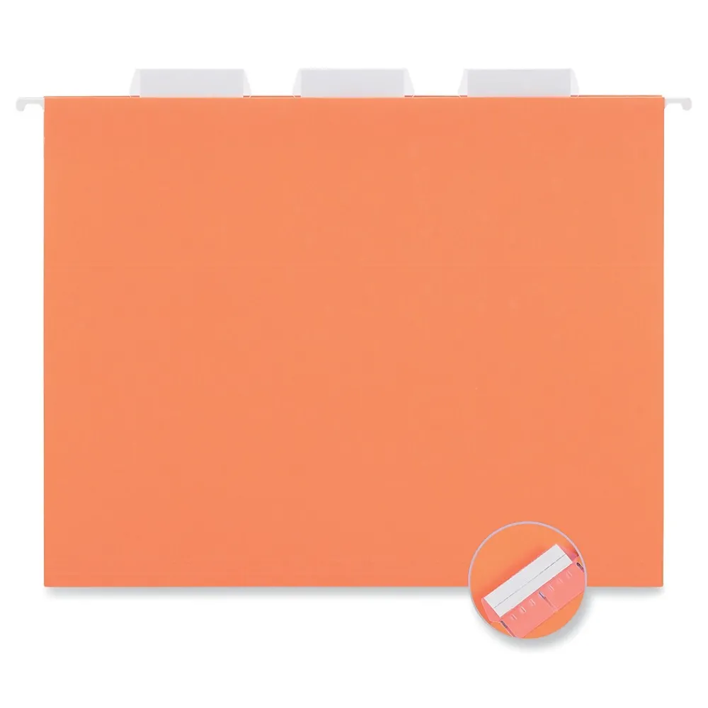Hanging File Folders|Universal Recycled Hanging File Folders, Letter Size, Assorted Colors, 25/Box (UNV14121)
